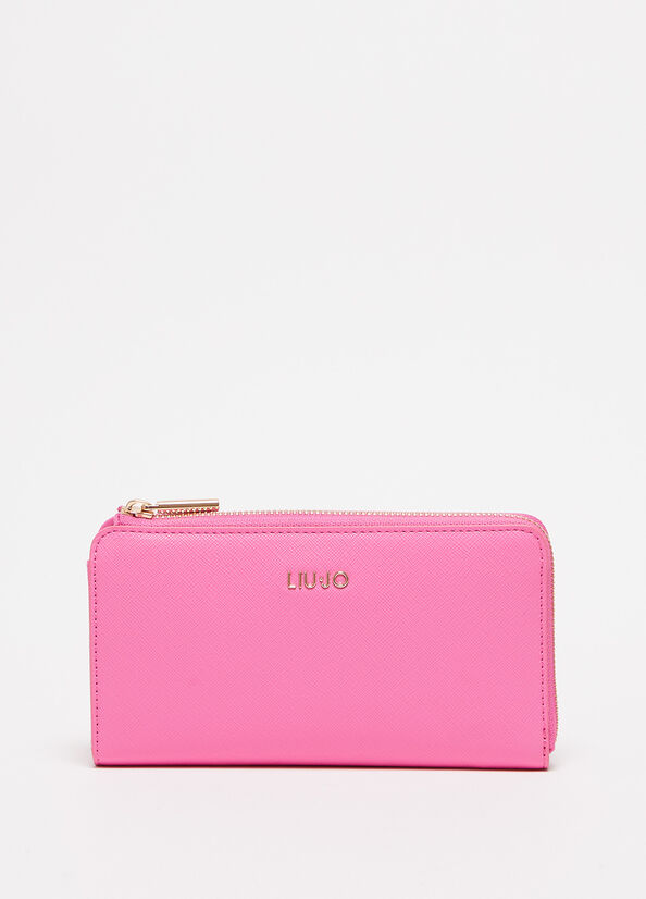 Liu Jo Eco-Friendly Zip-Around Women\'s Wallets Pink | FOL-235640