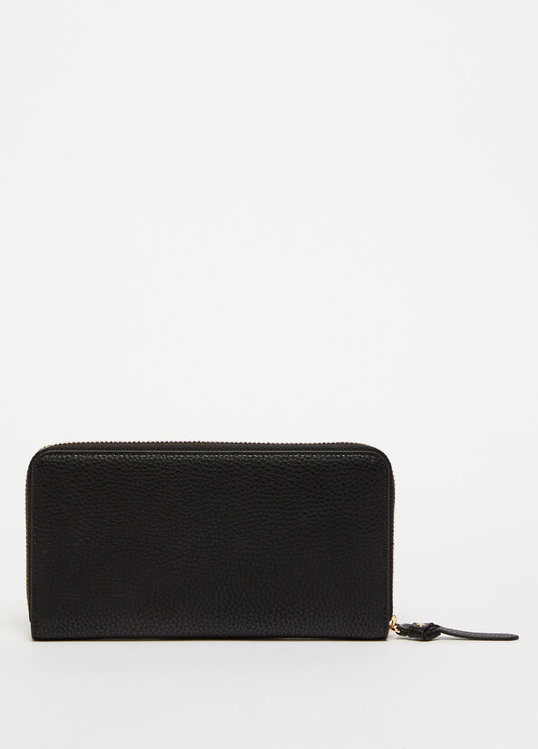 Liu Jo Eco-Friendly Zip-Around Women's Wallets Black | WFN-742530