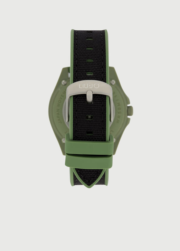 Liu Jo Eco-Sustainable Men's Watches Black / Green | ECB-061782