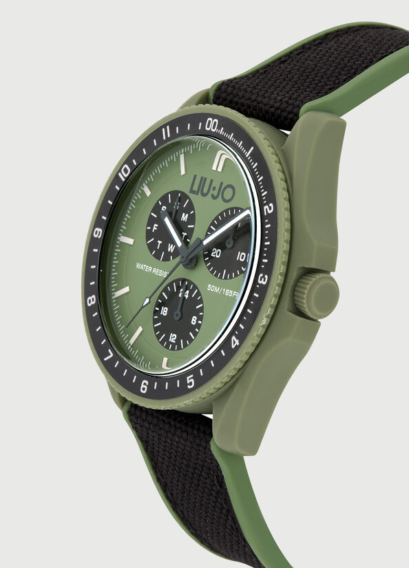 Liu Jo Eco-Sustainable Men's Watches Black / Green | ECB-061782