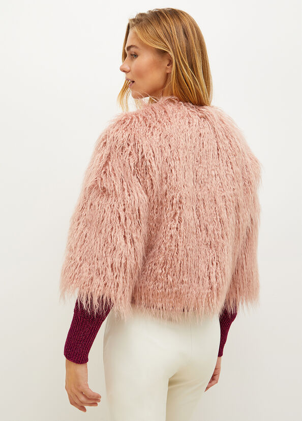 Liu Jo Faux Fur Women's Jackets Pink | TUO-582673