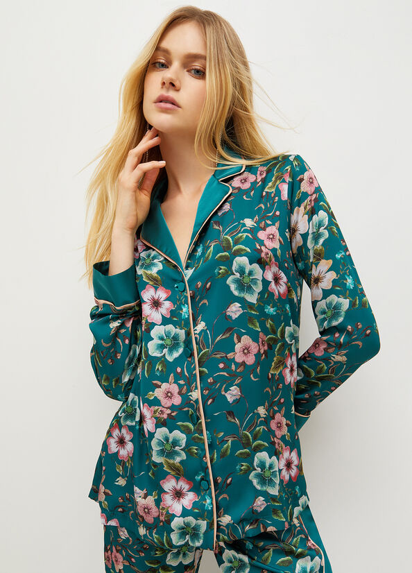 Liu Jo Floral Women\'s Jackets Green | JXR-618395