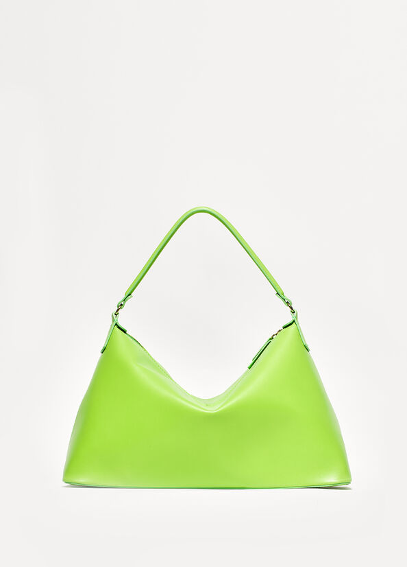 Liu Jo Genuine Leather Large Hobo Women's Crossbody Bags Light Green | WZG-836015