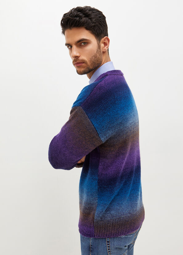 Liu Jo Gradient Men's Sweaters Dark Blue | QVC-128306