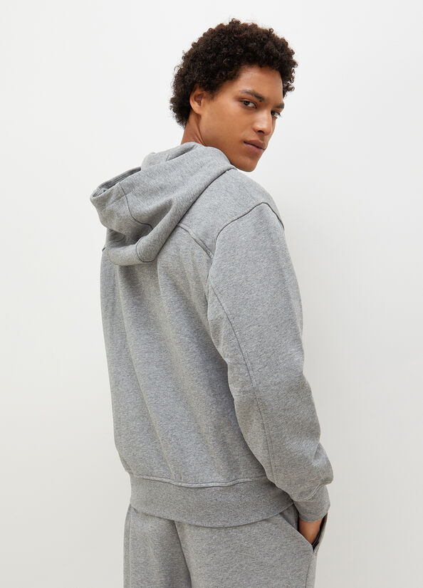 Liu Jo Hooded With Zip Men's Sweaters Grey | HLG-091283