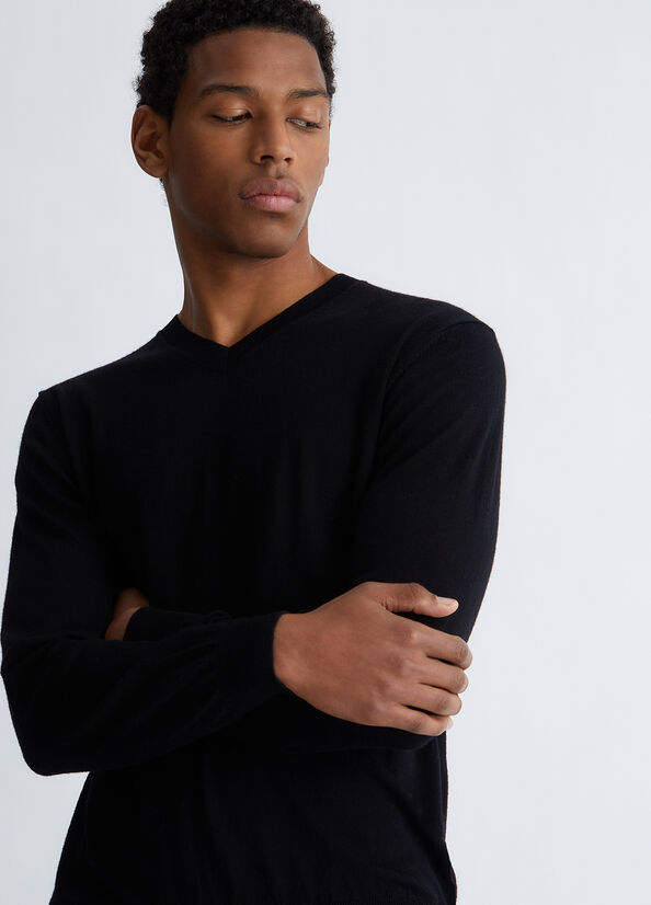 Liu Jo In Pure Men's Sweaters Black | XVM-316097