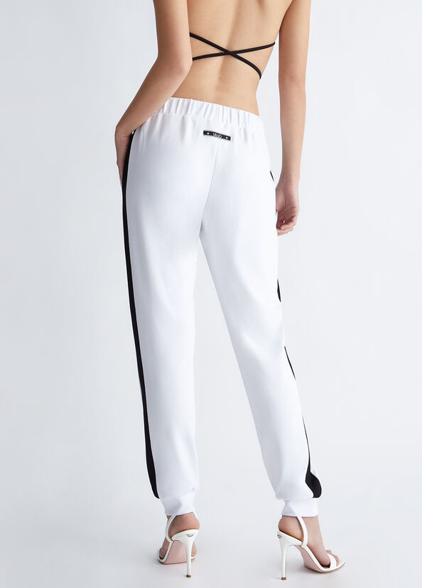 Liu Jo Jogging Women's Pants White / Black | VUZ-938251