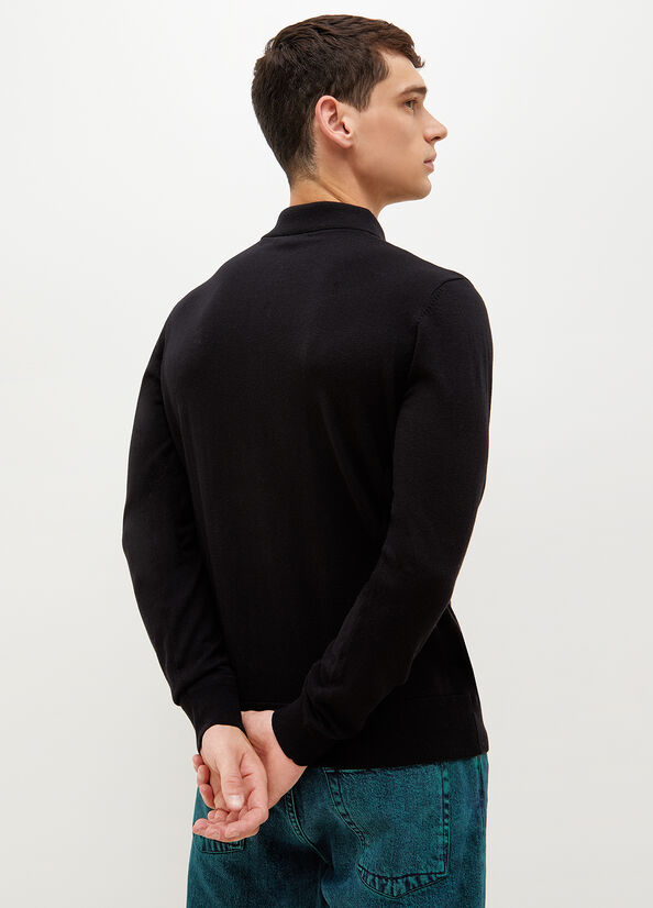 Liu Jo Knit Men's Sweaters Black | UWE-614095