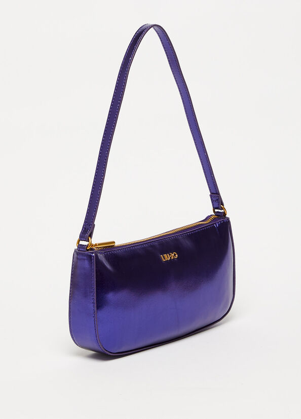 Liu Jo Laminate With Logo Women's Clutch Bag Purple | DXZ-139286