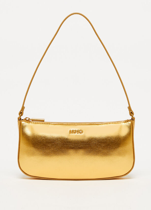 Liu Jo Laminate With Logo Women's Clutch Bag Gold | LGH-132405