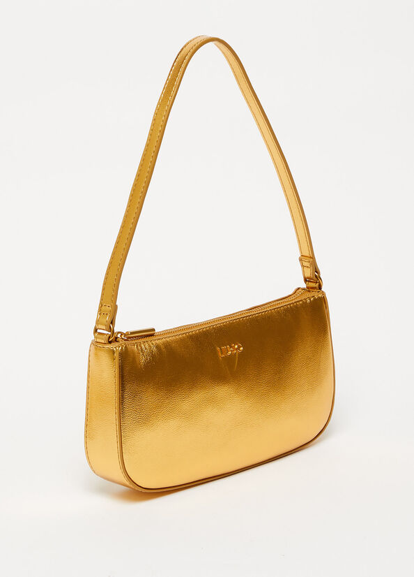 Liu Jo Laminate With Logo Women's Clutch Bag Gold | LGH-132405