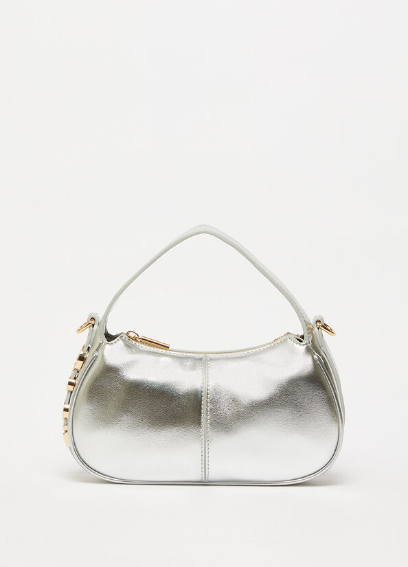 Liu Jo Laminate Women's Handbag Silver | SBF-254179