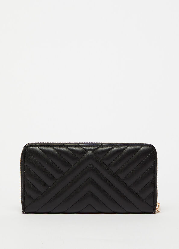 Liu Jo Large Eco-Friendly Quilted Women's Wallets Black | ISJ-152408