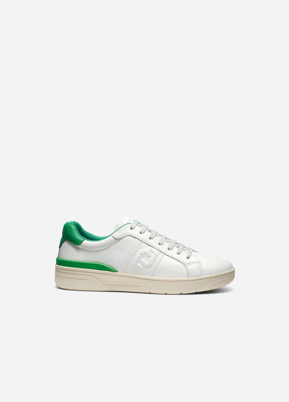 Liu Jo Leather And Suede Men's Sneakers Green | JCK-459361