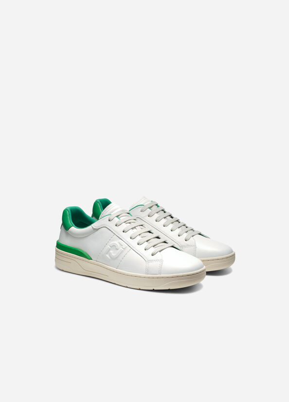 Liu Jo Leather And Suede Men's Sneakers Green | JCK-459361