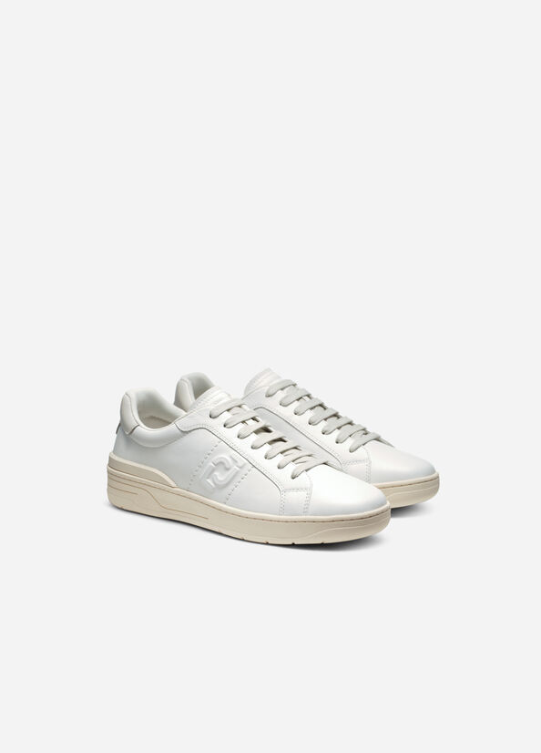 Liu Jo Leather Men's Sneakers White | CPK-472139