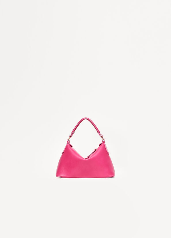 Liu Jo Leather Mini Hobo Women's Crossbody Bags Fuchsia | BJX-672834