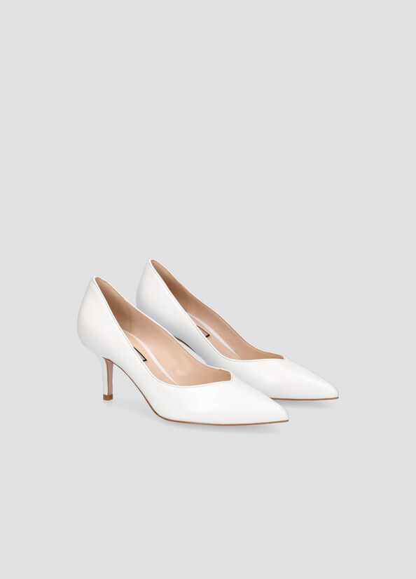 Liu Jo Leather Women's High Heels White | DSM-734021