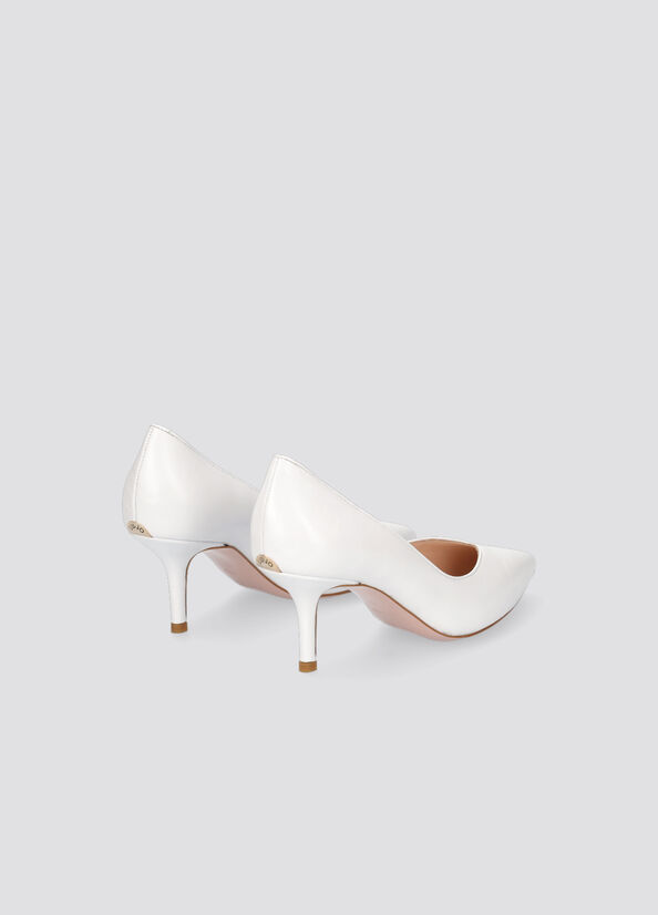 Liu Jo Leather Women's High Heels White | DSM-734021