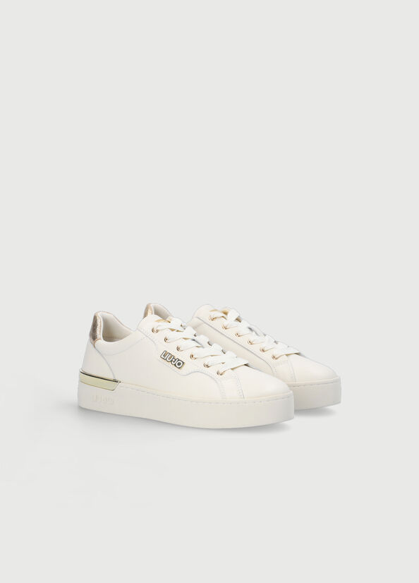 Liu Jo Leather Women's Sneakers White | USP-653491