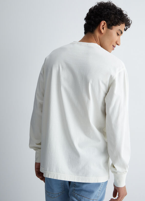 Liu Jo Long-Sleeved Men's T Shirts White | RXH-623819