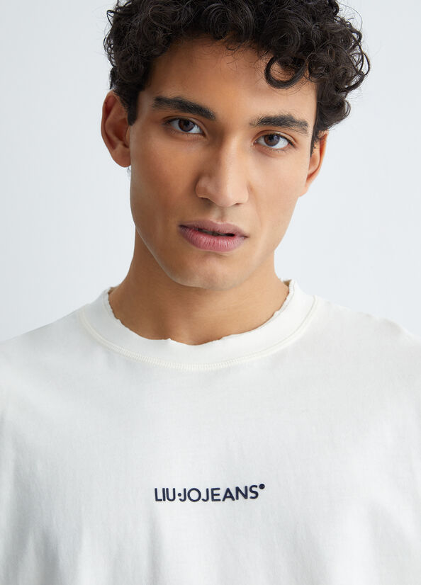 Liu Jo Long-Sleeved Men's T Shirts White | RXH-623819