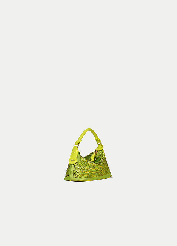 Liu Jo Micro Hobo With Gemstones Women's Crossbody Bags Light Green | FKP-531940