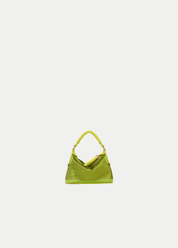 Liu Jo Micro Hobo With Gemstones Women's Crossbody Bags Light Green | FKP-531940