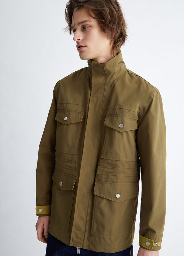 Liu Jo Military Green Field Men's Jackets Green | HES-759416