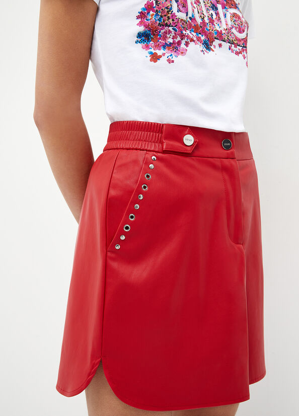 Liu Jo Mini In Fabric Women's Skirts Red | JKQ-340896