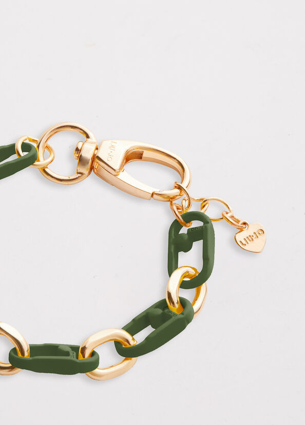 Liu Jo Monogram Bracelet Women's Jewelry Green | DZK-926018