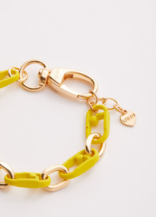 Liu Jo Monogram Bracelet Women's Jewelry Yellow | LAH-437592