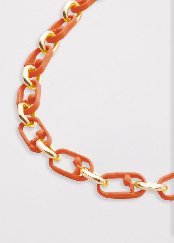 Liu Jo Monogram Necklace Women's Jewelry Orange | DOT-897354