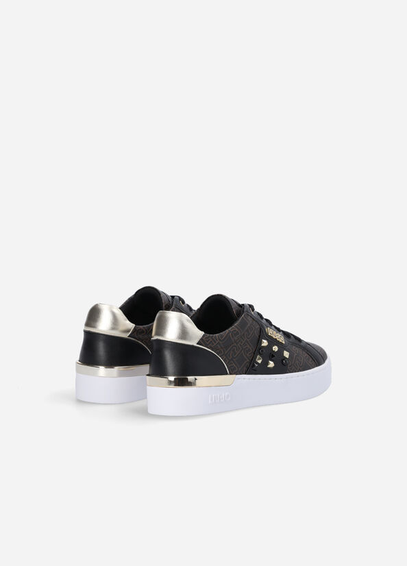 Liu Jo Monogram With Studs Women's Sneakers Brown | LPE-453679