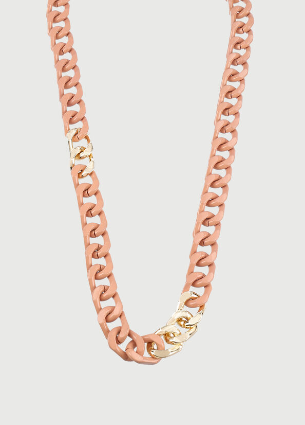 Liu Jo Necklace With Enameled Chains Women\'s Jewelry Pink | SUN-231980