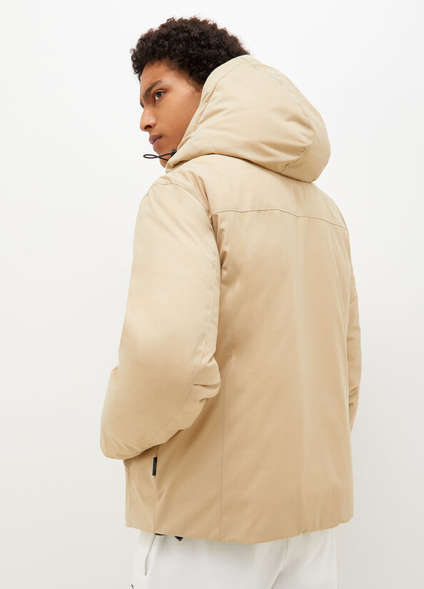 Liu Jo Padded With Hood Men's Jackets Beige | OWU-483702