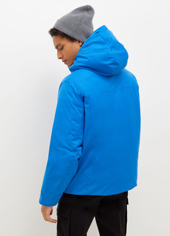 Liu Jo Padded With Hood Men's Jackets Blue | CQZ-140537