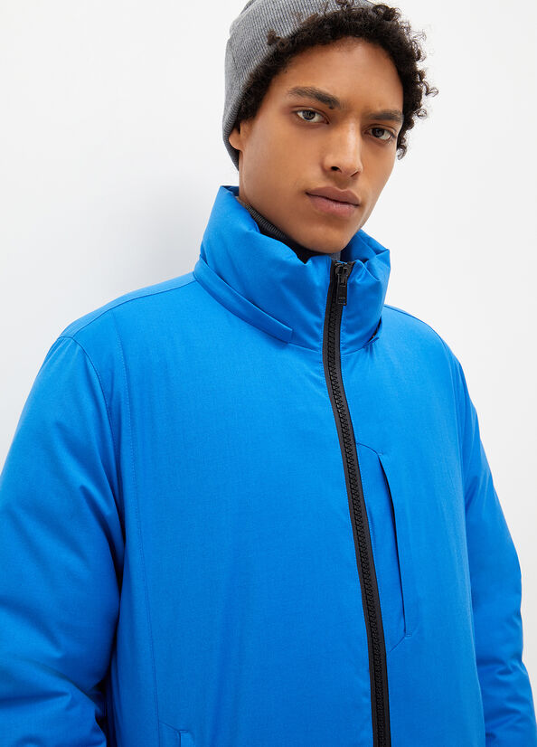 Liu Jo Padded With Hood Men's Jackets Blue | CQZ-140537