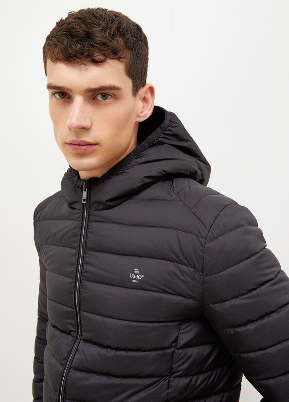 Liu Jo Padded With Hood Men's Jackets Black | ILP-716893