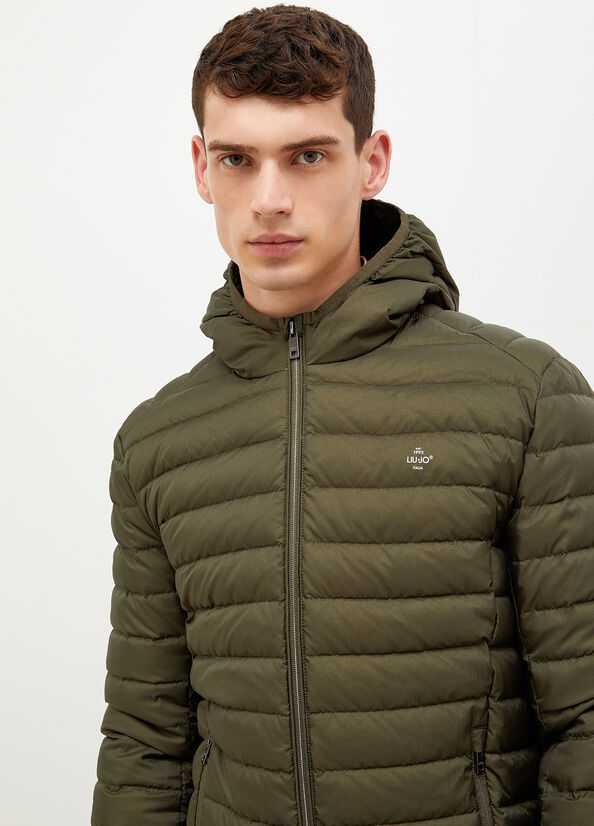 Liu Jo Padded With Hood Men's Jackets Green | OST-136879