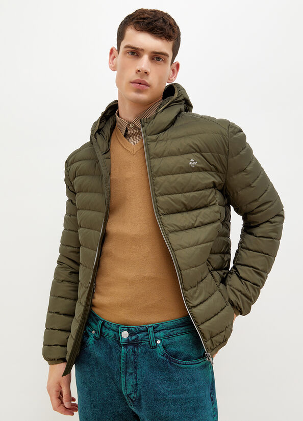 Liu Jo Padded With Hood Men\'s Jackets Green | OST-136879