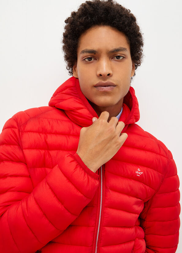 Liu Jo Padded With Hood Men's Jackets Red | MZW-490761