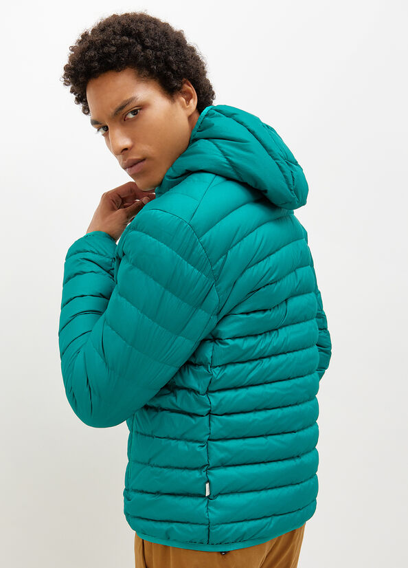 Liu Jo Padded With Hood Men's Jackets Turquoise | QIH-849506