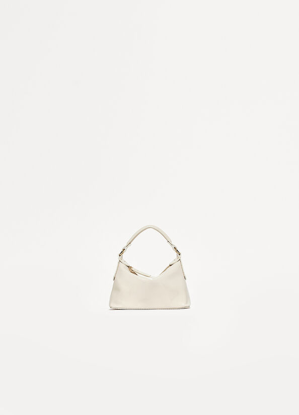 Liu Jo Patent Leather Micro Hobo Women's Crossbody Bags White | QUW-956021