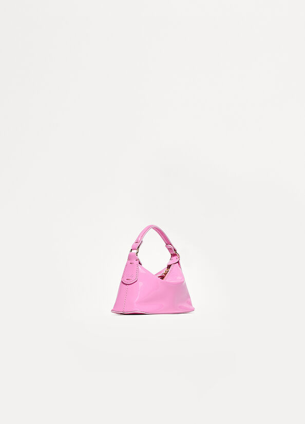 Liu Jo Patent Leather Micro Hobo Women's Crossbody Bags Pink | STE-218749