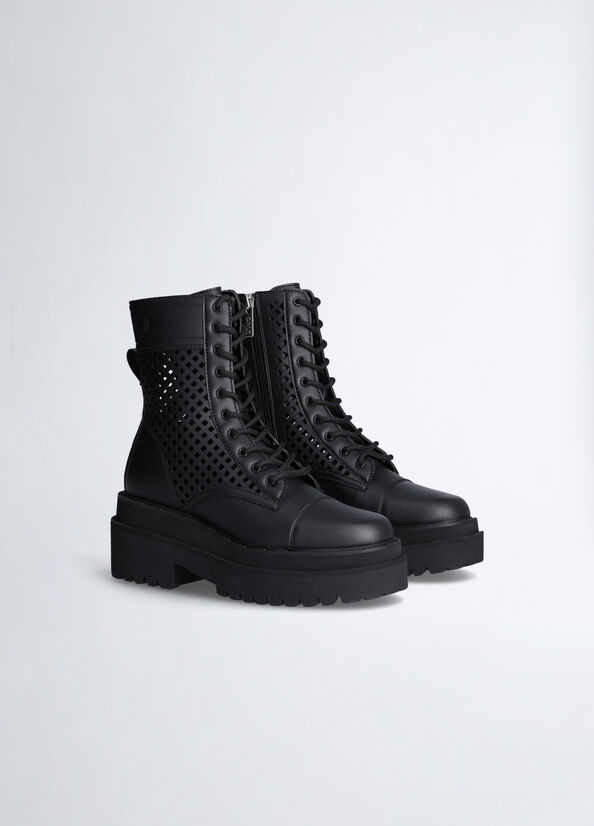 Liu Jo Perforated Women's Ankle Boots Black | CAW-204759