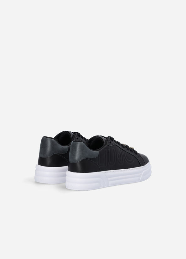 Liu Jo Platform With Jewel Details Women's Sneakers Black | JYS-293548