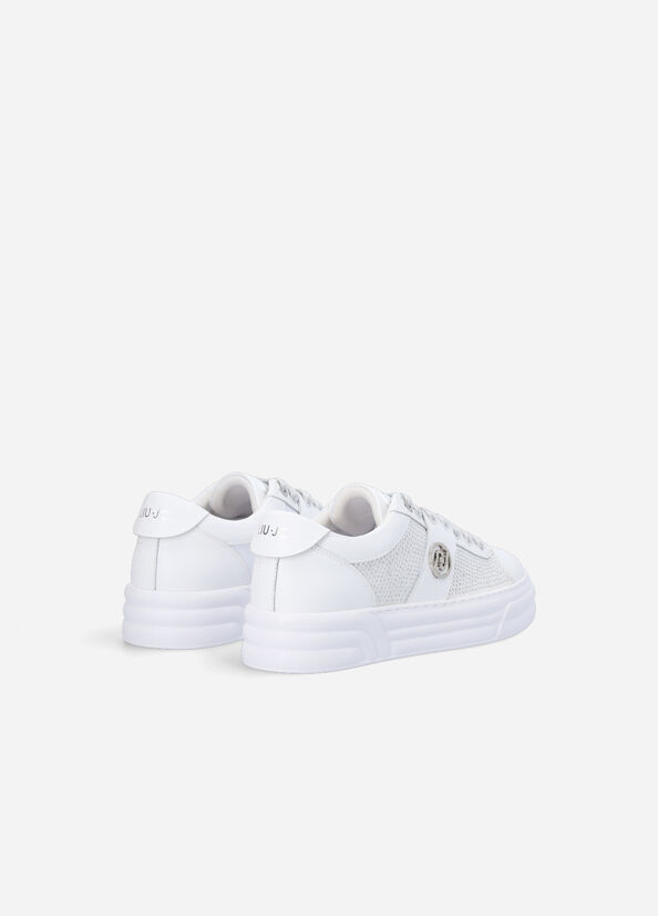 Liu Jo Platform With Studs Women's Sneakers White | WIZ-905632