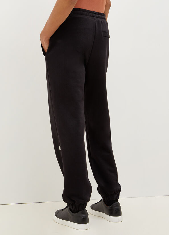 Liu Jo Plush Joggers Men's Pants Black | ACZ-827316