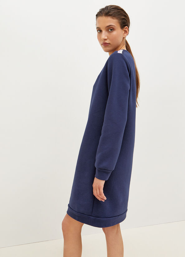 Liu Jo Plush With Logo Women's Dress Blue | QDW-185926